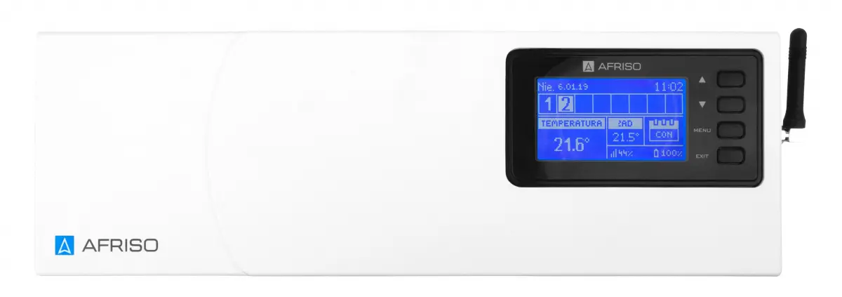 Regulátor teploty v místnosti FloorControl WB 02 - 230 V, bezdrátový - AFRISO.CZ