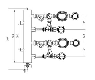Hydraulická sestava BPS 966, se dvěma ventily ARV 362 ProClick, čerpadlem AFRISO APH 160 - AFRISO.CZ