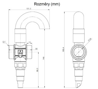 Sada dvou nezámrzných ventilů AAV 100 s ochrannými krytkami - AFRISO.CZ
