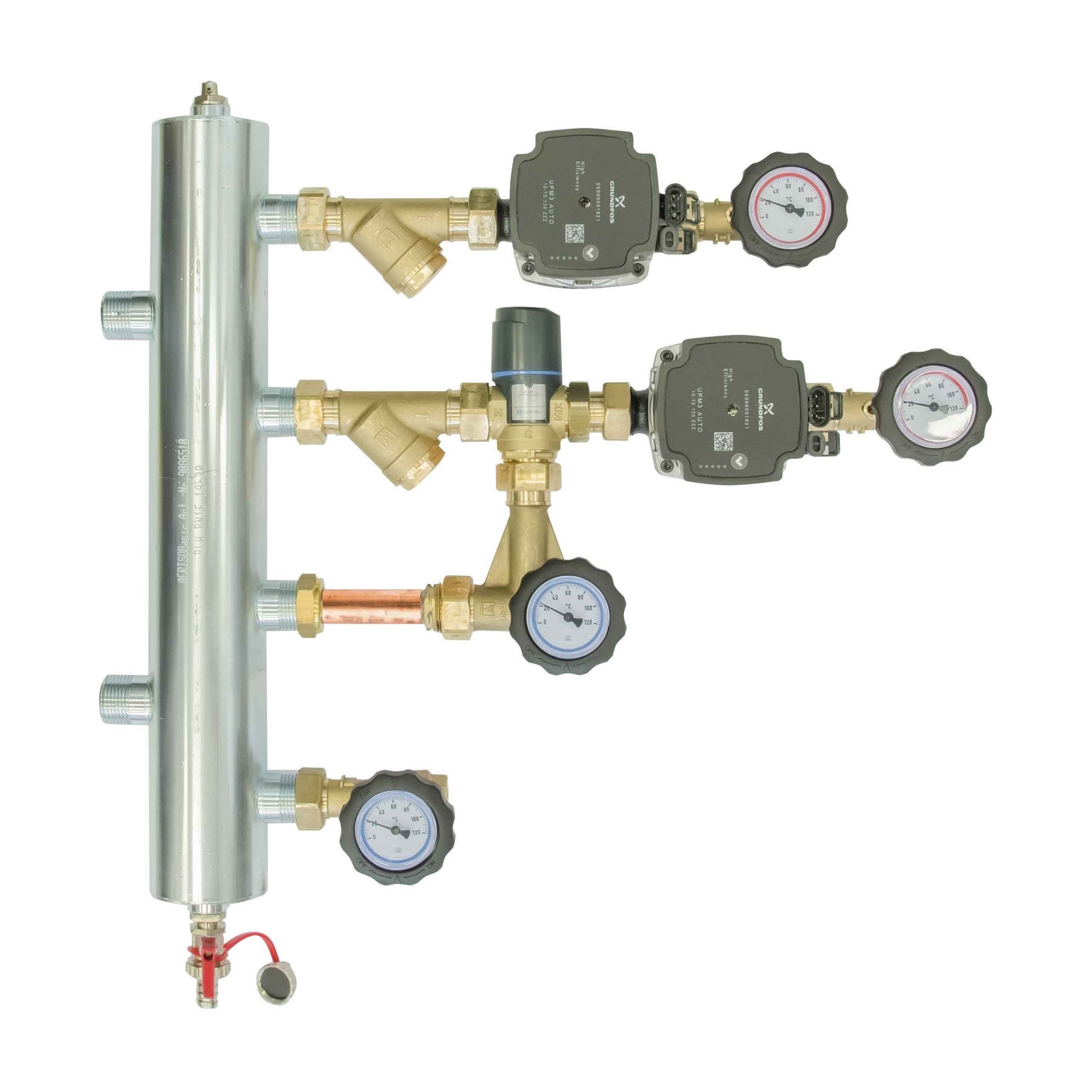 Hydraulická sestava BPS 901, s termostatickým ventilem ATM 561, čerpadla Grundfos UPM3 - AFRISO.CZ