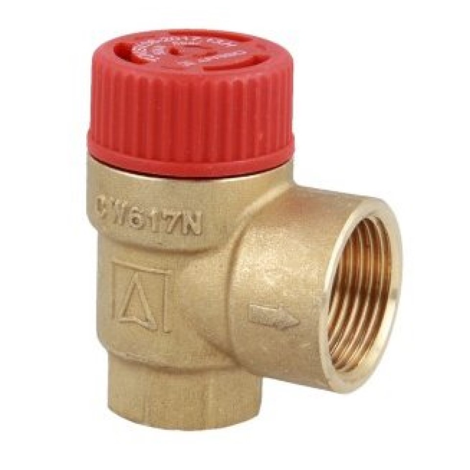 Pojistný ventil pro ústřední topení MS, 1,5 baru, Rp¾" x Rp1" - AFRISO.CZ