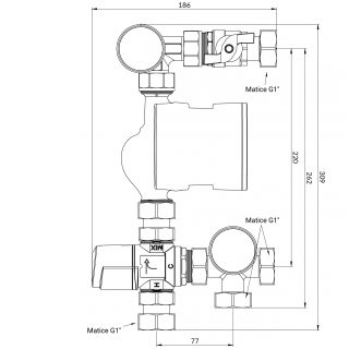 Směšovací modul BTU 501 pro podlahové vytápění s čerpadlem AFRISO APH 160, Kvs 2,5 m³/h - AFRISO.CZ