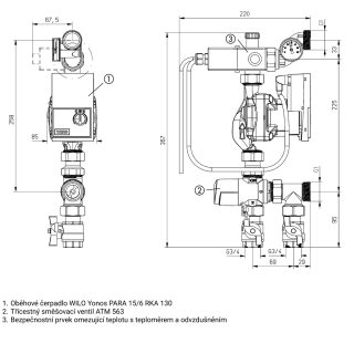 Směšovací modul PrimoTherm® Floor 130 pro rozdělovací systémy - AFRISO.CZ